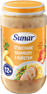 příkrm šťouchané brambory s kuřetem Sunar