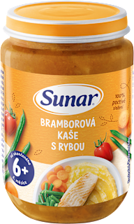příkrm bramborová kaše s rybou Sunar