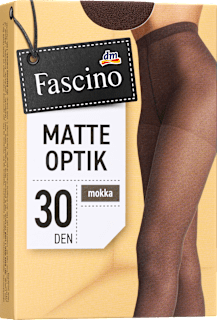 Ženske mat hlačne nogavice 30 DEN, 38/40, mokka Fascino