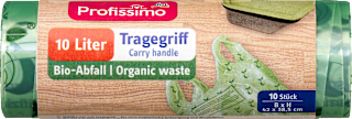 Müllbeutel 10 l mit Tragegriff aus Biofolie Profissimo