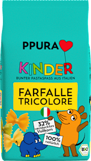 Nudeln, Farfalle tricolore für Kinder  PPURA