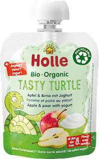 Quetschie Tasty Turtle Apfel & Birne mit Joghurt, ab dem 8. Monat Holle