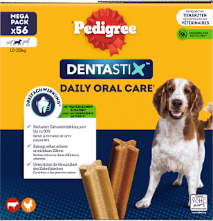 Hunde Kausnack Dentastix Zahnpflege für mittlere Hunde Mega Pack Pedigree