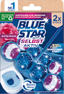 WC-Stein Selbst Aktiv Blüten Frische BLUE STAR