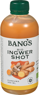 Bio ingverjev shot s kurkumo BANGS