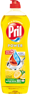 Tekoči detergent za ročno pomivanje posode Power z vonjem limone in melise Pril