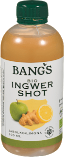Bio ingverjev shot z jabolkom in limono BANGS
