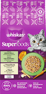 Nassfutter Katze mit Hühnerleber & Thunfisch in Gelee, Multipack (6x50 g) Whiskas