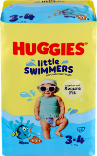 plenkové kalhotky do vody, velikost 3-4 Huggies Little Swimmers