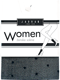 Ženske sokne – crne s točkicama, vel. uni JADRAN ČARAPE