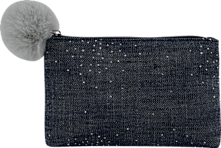 Kosmetiktasche mit Glitzersteinen manòu