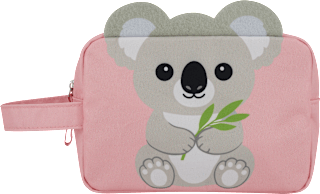 Kulturbeutel Kinder Koala rosa/weiß manòu