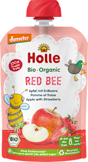 Quetschie Red Bee, Apfel & Erdbeere ab 8 Monaten Holle
