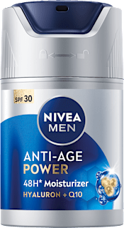 Krema za lice Anti-Age Power – Hyaluron + Q10, SPF 30 NIVEA MEN