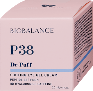 Hűsítő szemkörnyékápoló gélkrém P38 De-Puff BIOBALANCE