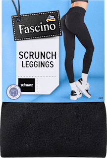 Leggings Scrunch schwarz, Gr. 46/48 Fascino