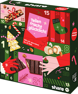Adventskalender Teilen macht glücklich share