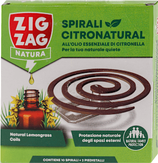CITRONATURAL biljne spirale protiv insekata na bazi eteričnih ulja Lemongrass Zig Zag
