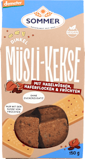 Dinkelkekse Müsli mit Haselnüsse SOMMER