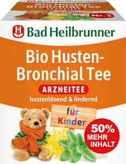 Arzneitee, Husten-Bronchial Tee für Kinder (12 Beutel) Bad Heilbrunner