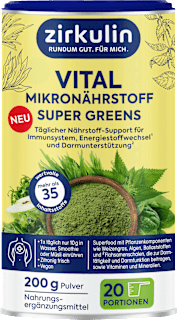 Vital Mikronährstoffe Super Greens Pulver Zirkulin