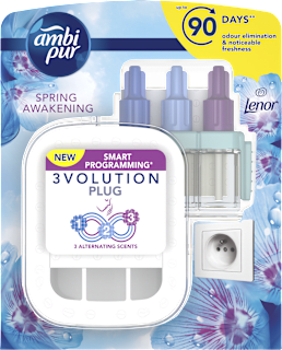 Odświeżacz elektryczny 3Volution z wkładem Lenor Spring Awakening 20 ml, zestaw ambi pur