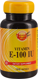 Vitamin E-100 IU meke gel kapsule Natural Wealth