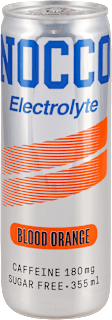 Electrolyte BLOOD ORANGE osvežavajući bezalkoholni napitak sa kofeinom, elektrolitima, vitaminima, bez šećera. NOCCO
