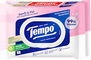Feuchtes Toilettenpapier sanft & pur (2x42 St) Tempo