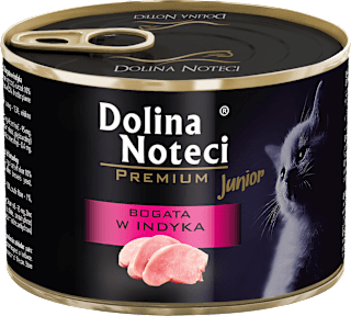 Mokra karma dla kota junior bogata w indyka Dolina Noteci Premium