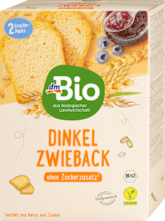 Sucharki orkiszowe z pełnoziarnistą śrutą orkiszową dmBio