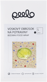 Voskový obrúsok na potraviny - Kvety – veľkosť L peelo