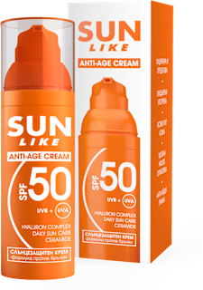 Слънцезащитен крем за лице Anti Age SPF50 SUN LIKE