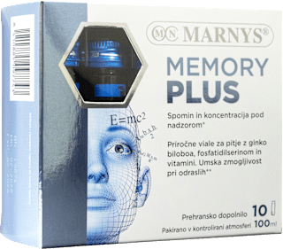 Prehransko dopolnilo za podporo spominu Memory Plus, 10 × 10 ml MARNYS