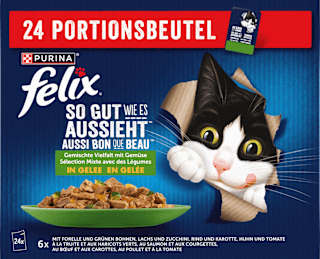 Nassfutter Katze So gut wie es aussieht Katzenfutter Gemischte Vielfalt & Gemüse Felix