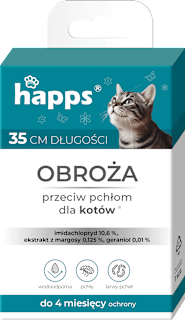 Obroża przeciw pchłom dla kotów happs