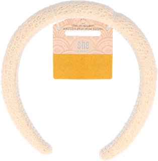 Haarreif gepolstert beige s-he stylecollection