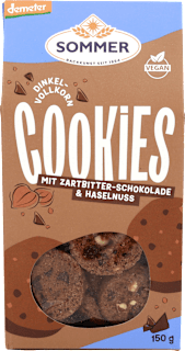 Cookies Dinkel Haselnuss mit Zartbitter-Schokolade SOMMER
