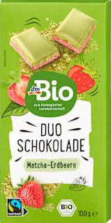 Schokolade, Matcha Erdbeere dmBio