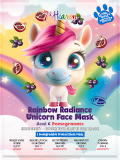 Maska za obraz Unicorn, v obliki krpice 7th Heaven