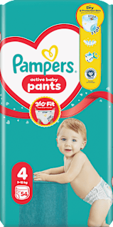 Hlačne plenice velikost 4 (9-15 kg) Pampers active baby
