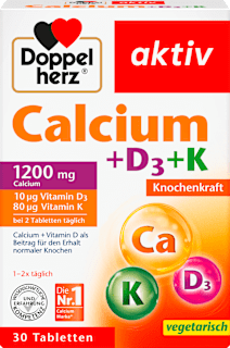 Tabletten Calcium + D3 + K Doppelherz