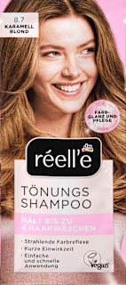 Tónovací šampón - 8.7 Karamell Blond  réell‘e