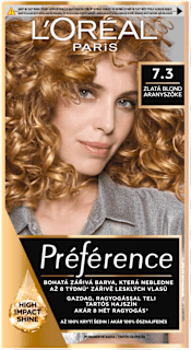 barva na vlasy 7.3 Zlatá blond L'ORÉAL PARiS PRÉFÉRENCE