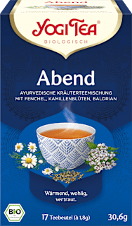 Kräutertee "Abend" mit Fenchel, Kamillenblüten & Baldrian (17 Beutel) YOGI TEA