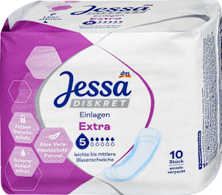 Absorbant pentru incontinență Extra, pentru incontinență urinară ușoară sau moderată Jessa DISKRET
