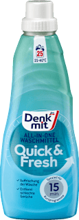 Tečni deterdžent ALL-IN-ONE Quick & Fresh, 25 pranja Denkmit