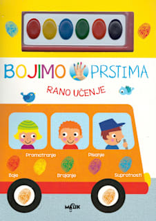 Bojimo prstima - Žuta, rano učenje bojanka MALIK