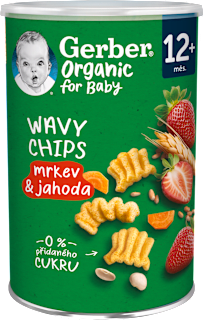 Wavy Chips mrkev & jahoda Gerber Organic