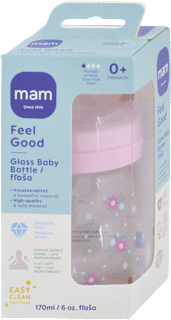 Sklenená flaša Feel Good - 0+m, 170 ml mam